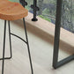 Modern Style Wood Bistro Bar Table Rectangle Metal Base Bar Table