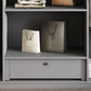 Contemporary Style Wood Wardrobe Gray Colour 1-Drawer Wardrobe Closet for Home Clearhalo 'Armoires & Wardrobes' 'armoires_wardrobes' 'Bedroom Furniture' 'furn' 'furn_armoires_wardrobes' 'Furniture' 1200x1200_40cffae6-615d-47a5-ba33-9ed3b83dbf49