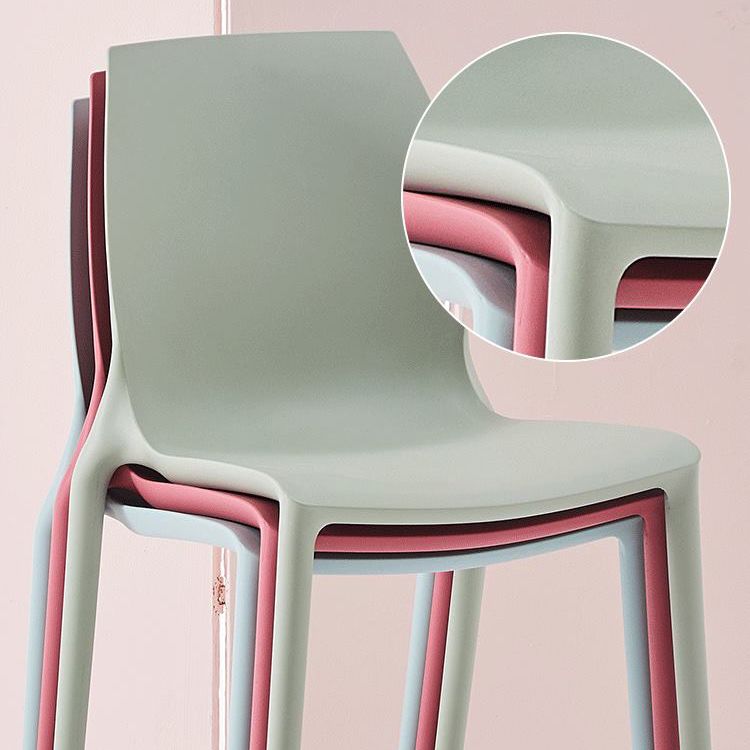 Stackable Plastic Dining Side Chair Scandinavian Solid Back Armless Dining Chairs Clearhalo ' kitchen&dining_furn' 'Dining Chairs' 'Dining Tables & Seating' 'dining_chair' 'furn' 'furn_dining_chair' 'Furniture' 'furniture_dining_chair' 'Kitchen & Dining Furniture' 'kitchen' 1200x1200_40d01959-42ae-4f9c-ba62-2cdcc898ffcd