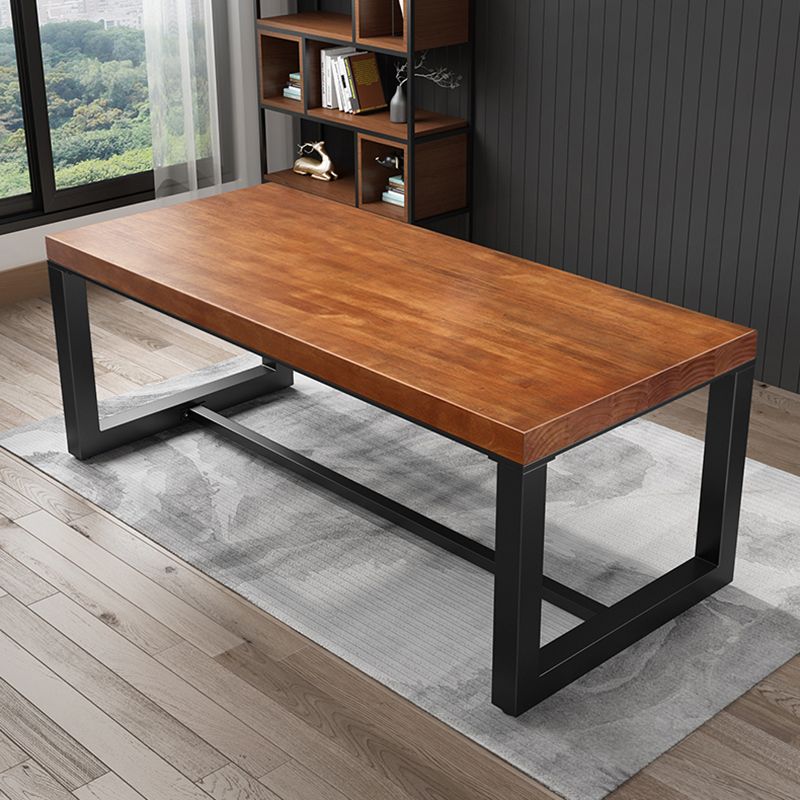 Rectangular Office Desk Modern 29.53-inch Tall Solid Wood Writing Desk Clearhalo 'furn' 'furn_office_desk' 'Furniture' 'Office Desks' 'Office Furniture' 'office_desk' 1200x1200_40d01cc9-b789-4dc6-8daa-071a6fb7adf0