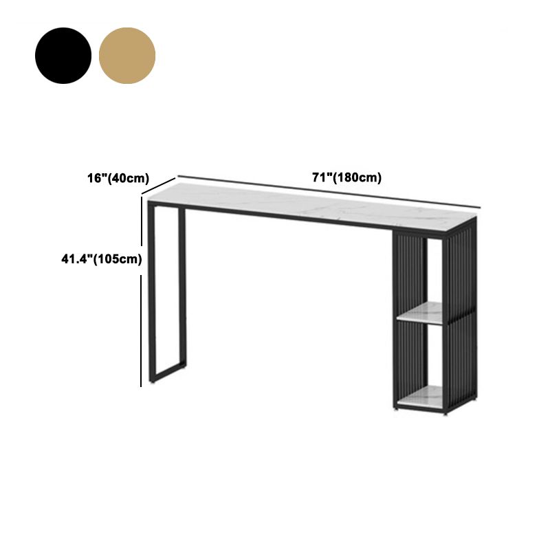 Set da tavolo da pub per barre di stoccaggio glam 1/2/3 pezzi set di barra top in pietra bianca rettangolare