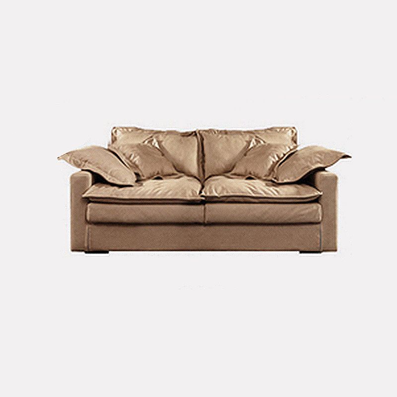 Faux Ledersofa 35.43 "D x 31,49" H Square Arm Sofa für Wohnzimmer