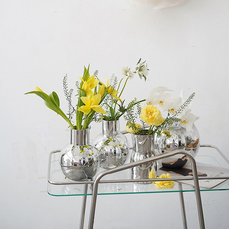 Modern Glass End Slide Table 2-Tier Corner Table with Storage