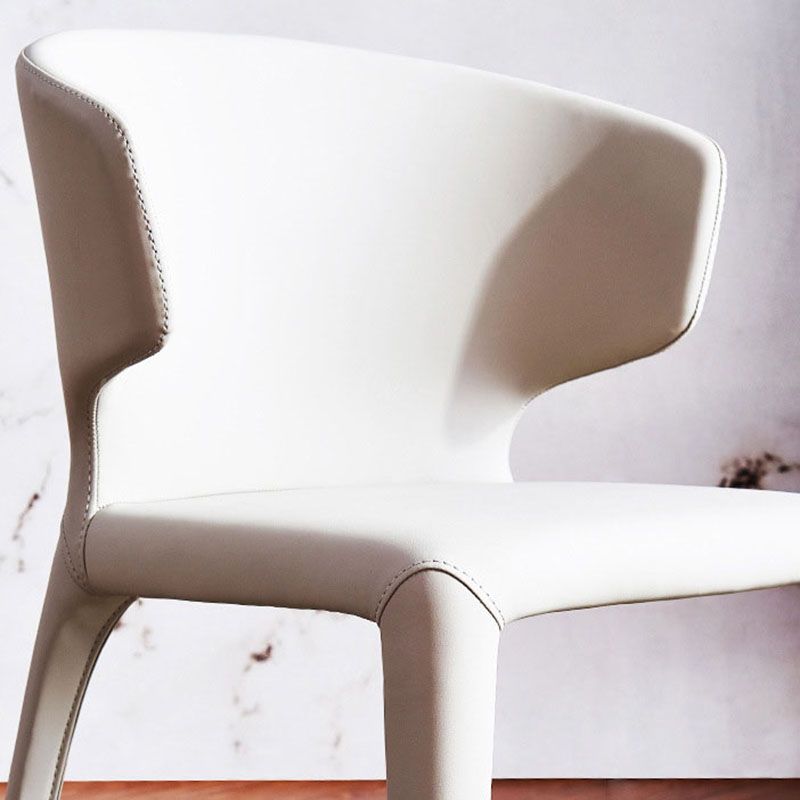 Contemporary Leather Dining Chairs Wingback Armless Chairs for Home Clearhalo ' kitchen&dining_furn' 'Dining Chairs' 'Dining Tables & Seating' 'dining_chair' 'furn' 'furn_dining_chair' 'Furniture' 'furniture_dining_chair' 'Kitchen & Dining Furniture' 'kitchen' 1200x1200_40d470cd-8e6b-467f-8f1b-8d2434ba0211