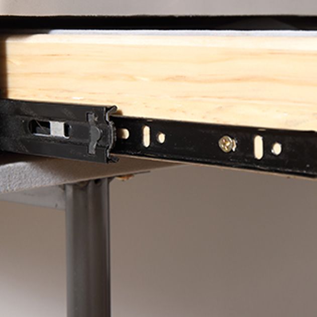 1 Drawer Glam Makeup Vanity Set Solid Wood Dressing Table with Slate Top