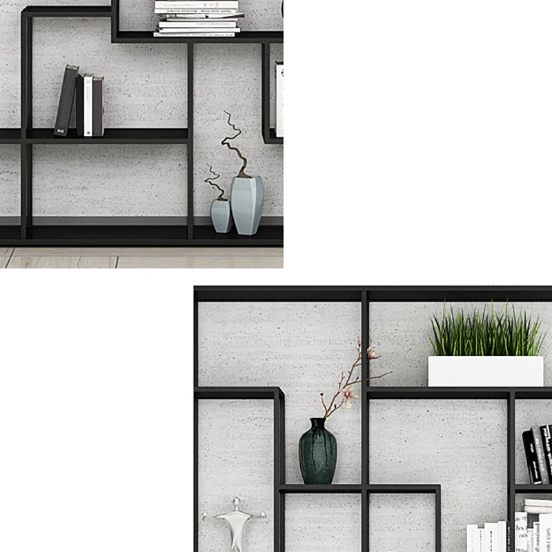 9.8" W Industrial Antique Finish Shelf Bookcase Etagere Metal Bookshelf