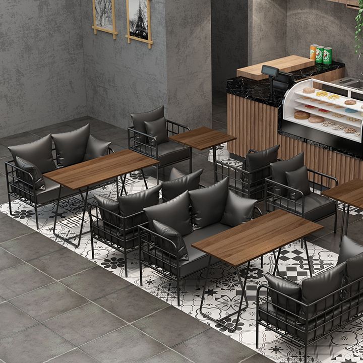 Industrial Solid Wood Dinner Room Kitchen Table Brown Sled Table for Dining Room Clearhalo ' dining_table' 'Dining Tables & Seating' 'Dining Tables' 'furn' 'furn_dining_table' 'Furniture' 'furniture_dining_table' 'Kitchen & Dining Furniture' 'kitchen&dining_furn' 'kitchen' 'kitchen_dining_table' 1200x1200_40d7ec6f-c456-4a71-b101-80cca6805087