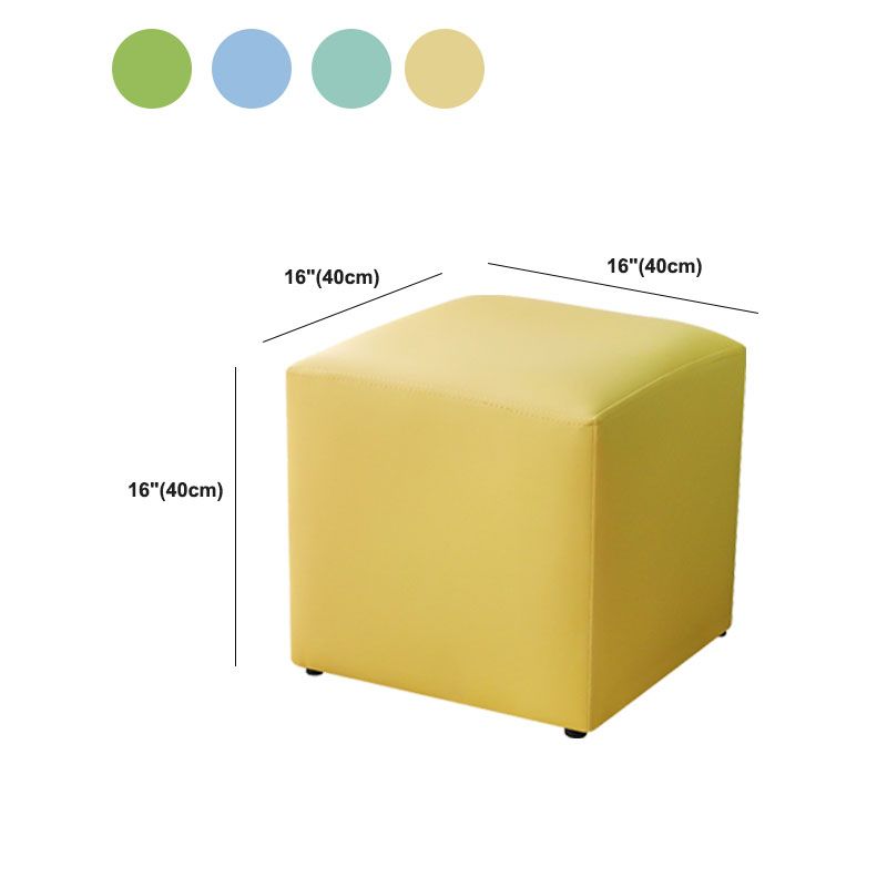 Modern Pure Color Cube Sqaure Faux Leather Cube for Living Room Clearhalo 'furn' 'furn_ottomans_poufs' 'Furniture' 'Living Room Furniture' 'Ottomans & Poufs' 'ottomans_poufs' 1200x1200_40d8f715-60bc-435e-9a9e-c6d9a2cd74be