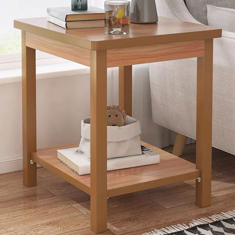 Tavolino da cocktail in stile moderno in legno artificiale nero/legno tavolino quadrato