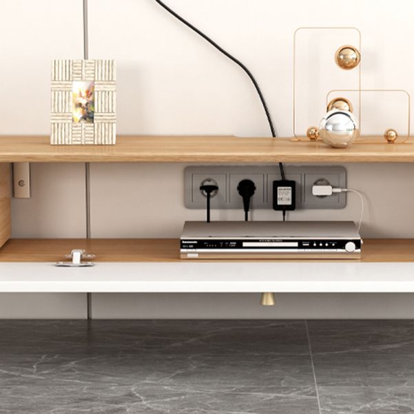 Contemporary Style Wall-mounted TV Stand Rubber Wood TV Cabinet Clearhalo 'furn' 'furn_tv_stands_entertainment_centers' 'Furniture' 'Living Room Furniture' 'TV Stands & Entertainment Centers' 'TV Stands & Media Storage Furniture' 'tv_stands_entertainment_centers' 1200x1200_40d96c0d-359c-4572-b336-4530b18f0907