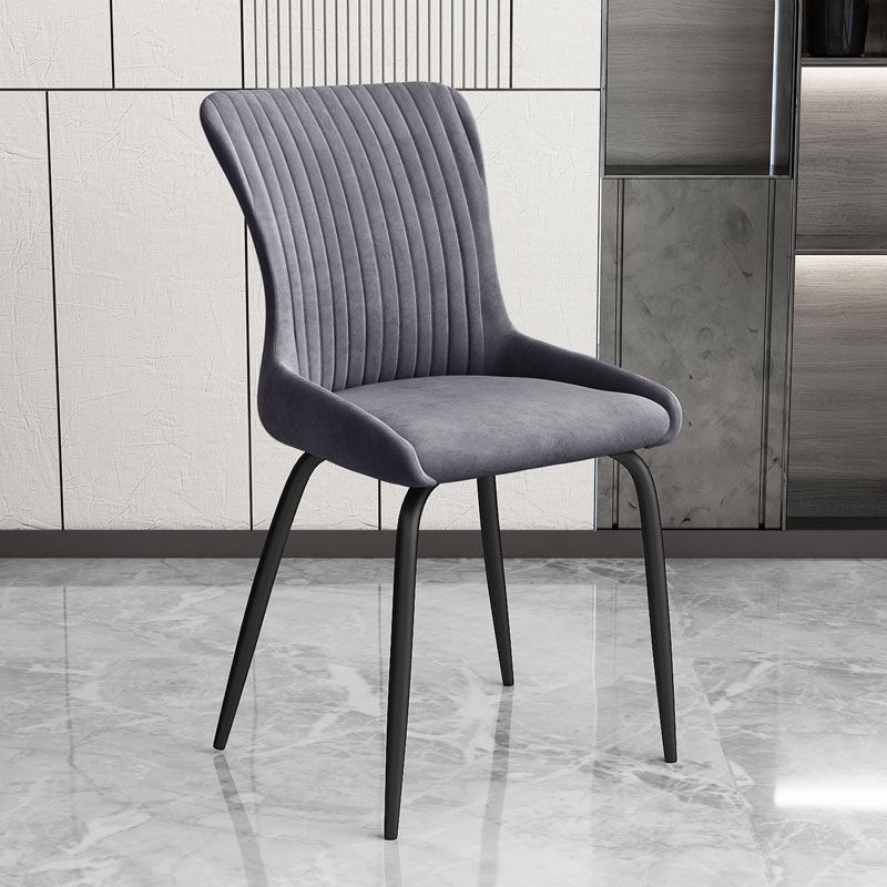 Contemporary Style Metal Dining Chairs Kitchen Armless Dining Side Chairs Clearhalo ' kitchen&dining_furn' 'Dining Chairs' 'Dining Tables & Seating' 'dining_chair' 'furn' 'furn_dining_chair' 'Furniture' 'furniture_dining_chair' 'Kitchen & Dining Furniture' 'kitchen' 1200x1200_40da84eb-4768-4e43-a34f-fdaaebe97c88