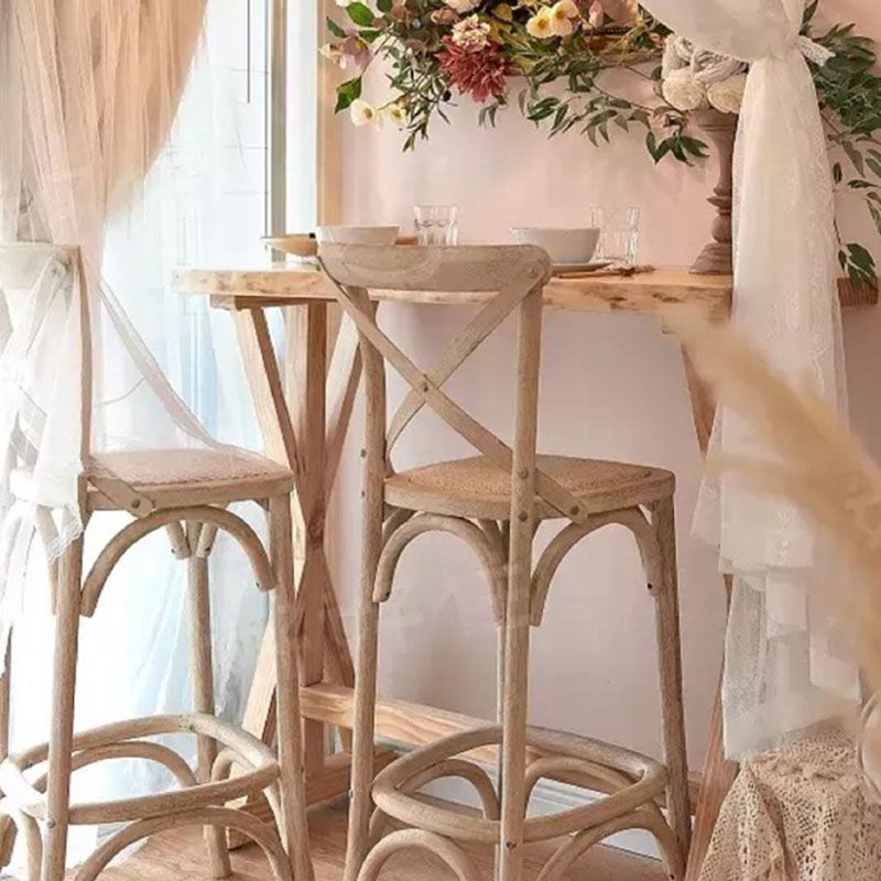 Contemporary Solid Wood Bar Stool Bristol Bar Stool with Wood Seat and Footrest Clearhalo 'Bar Furniture' 'Bar Stools' 'bar_stools' 'furn' 'furn_bar_stools' 'furniture_bar_stools' 'Kitchen & Dining Furniture' 'kitchen&dining_furn' 'kitchen' 'kitchen_furn' Furniture' 1200x1200_40dad374-bd22-4da8-94e5-0b557733ad94