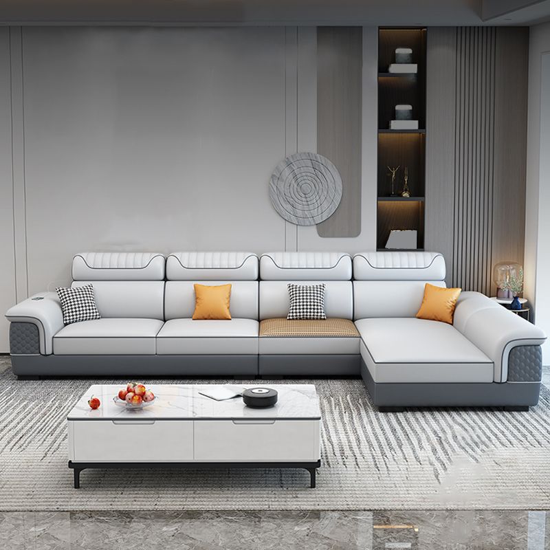 Canapé arrière en cuir en faux cuir contemporain avec bras top toret