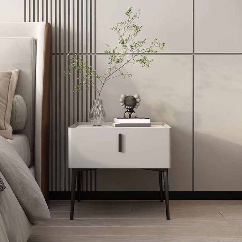 Contemporary 1 Drawer Accent Table Nightstand Antique Finish Bed Nightstand Clearhalo 'Bedroom Furniture' 'furn' 'furn_night_stand' 'Furniture' 'night_stand' 'Nightstands' 1200x1200_40dc1514-a100-4a42-9bf5-3700d34426ac