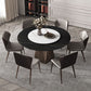 Stone Top Dining Table Contemporary Dining Table with Brown Pedestal Base Clearhalo ' dining_table' 'Dining Tables & Seating' 'Dining Tables' 'furn' 'furn_dining_table' 'Furniture' 'furniture_dining_table' 'Kitchen & Dining Furniture' 'kitchen&dining_furn' 'kitchen' 'kitchen_dining_table' 1200x1200_40de21ff-f83e-4c6d-94f7-e215689b86cc