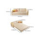32" Wide Scandinavian Sofa Futon White Foldable Sleeper Sofa