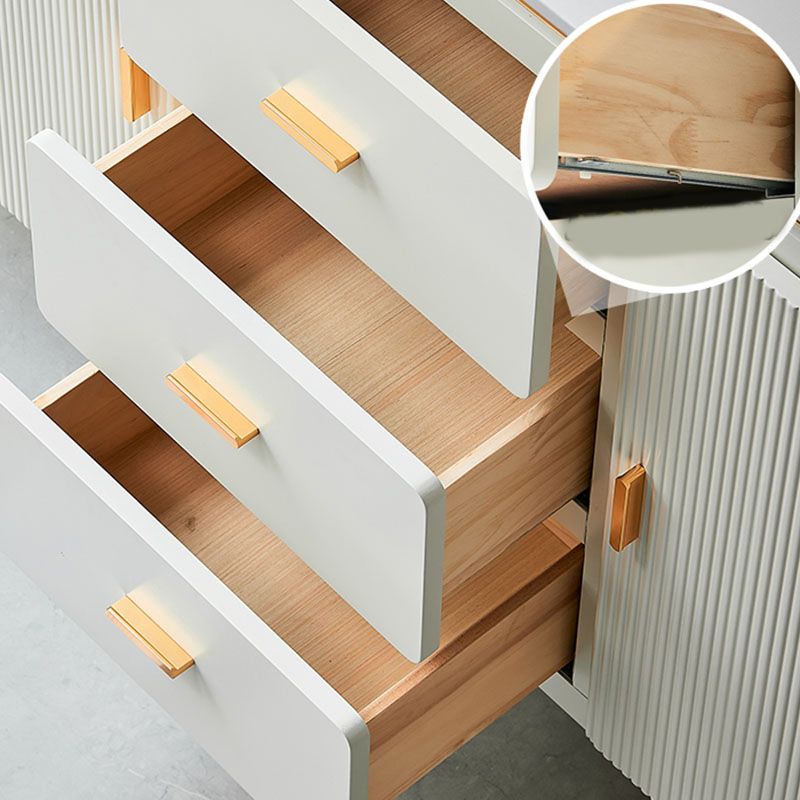 Scalapazione moderna a scaffalatura regolabile a buffet sideboard sala da pranzo credenza ingegnerizzato in legno ingegnerizzato