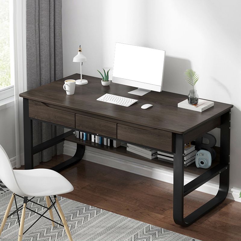 23 "W Hedendaags Writing Desk rechthoekige houten computerbureau met laden