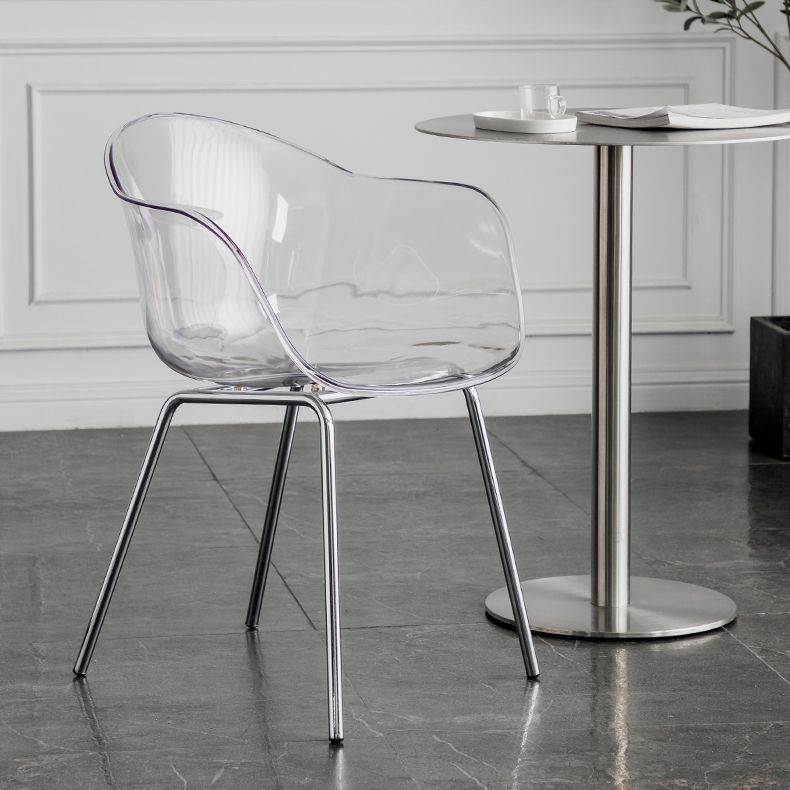 Contemporary Style Dining Chairs Arm Side Chair with Metal Legs for Kitchen Clearhalo ' kitchen&dining_furn' 'Dining Chairs' 'Dining Tables & Seating' 'dining_chair' 'Furniture' 'furniture_dining_chair' 'Kitchen & Dining Furniture' 'kitchen' 1200x1200_40e17a2b-2354-4b74-b3eb-4dce2ae376b0