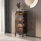 Contemporary Metal Curio Cabinet Glass Doors Hutch Cabinet with Doors for Living Room Clearhalo 'Display & China Cabinets' 'display_china_cabinets' 'furn' 'furn_display_china_cabinets' 'Furniture' 'Kitchen & Dining Furniture' 1200x1200_40e1d087-271c-4b90-9ca2-b6fbda9959c6