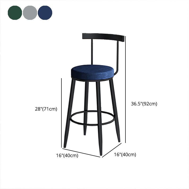 Modern Style Iron Bar Stool Low Back and Footrest Living Room Simple Bar Stool Clearhalo 'Bar Furniture' 'Bar Stools' 'bar_stools' 'furn' 'furn_bar_stools' 'furniture_bar_stools' 'Kitchen & Dining Furniture' 'kitchen&dining_furn' 'kitchen' 'kitchen_furn' Furniture' 1200x1200_40e39810-e195-4c1b-9dd4-a380fb93ea4d