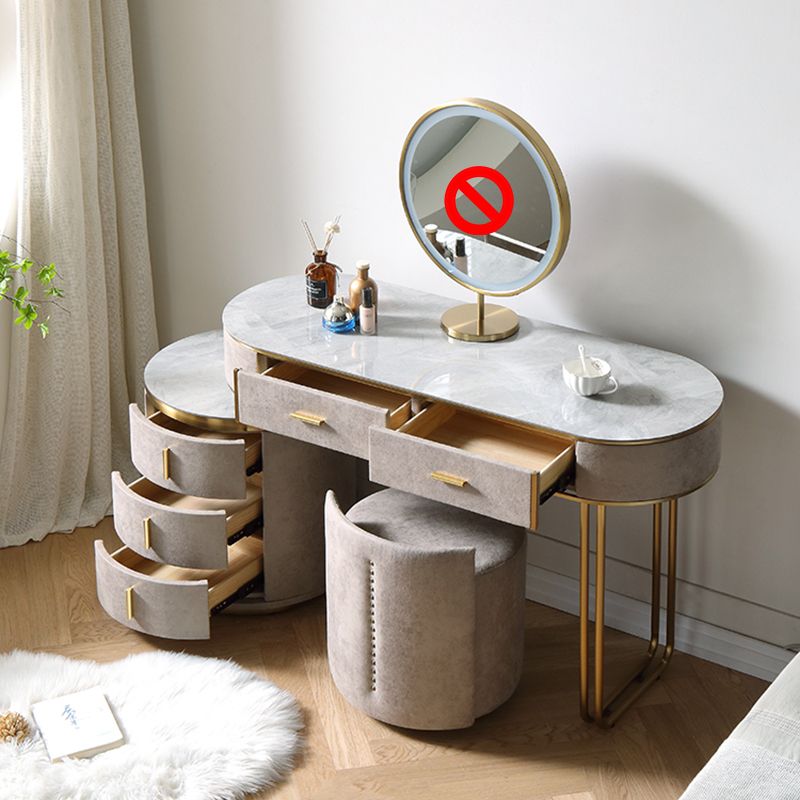 Houten en leisteen make -up ijdelheid bureau tafel glam make -up ijdelheid bureau