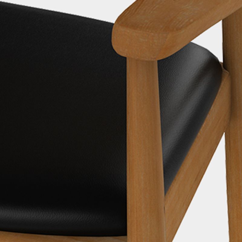 Glam Upholstered Arm Chair Open Back Solid Wood Dining Chair Clearhalo 'Dining Chairs' 'Dining Tables & Seating' 'dining_chair' 'furn' 'furn_dining_chair' 'Furniture' 'Kitchen & Dining Furniture' 1200x1200_40e3df07-1663-43d5-a6a0-9d23e976bb19