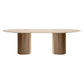 Round Wood Color Dining Table Pine Solid Wood Table Modern with Double Pedestal Clearhalo ' dining_table' 'Dining Tables & Seating' 'Dining Tables' 'furn' 'furn_dining_table' 'Furniture' 'furniture_dining_table' 'Kitchen & Dining Furniture' 'kitchen&dining_furn' 'kitchen' 'kitchen_dining_table' 1200x1200_40e4e1de-7b15-4add-afa8-8bc78d320530