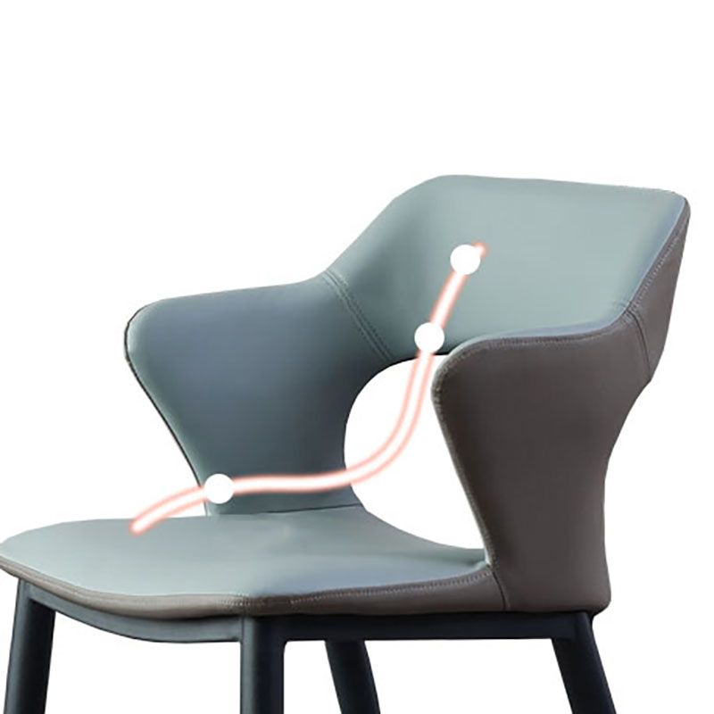 Contemporary Style Metal Dining Chairs Kitchen Open Back Arm Side Chairs Clearhalo ' kitchen&dining_furn' 'Dining Chairs' 'Dining Tables & Seating' 'dining_chair' 'furn' 'furn_dining_chair' 'Furniture' 'furniture_dining_chair' 'Kitchen & Dining Furniture' 'kitchen' 1200x1200_40e5ec3f-cb41-49e0-9d16-405e5e96465e