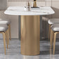 Set da tavolo in metallo in pietra sinterizzata stile nordico glam Set da pranzo da 1/3/4/5 pezzi