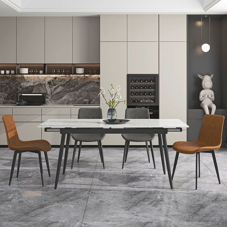 Modern Stone Dining Table Set 1/4/5/7 Pieces Dining Set for Home Use Clearhalo 'Dining Room Sets' 'Dining Tables & Seating' 'dining_room_set' 'furn' 'furn_dining_room_set' 'Furniture' 'furniture_dining_room_set' 'Kitchen & Dining Furniture' 1200x1200_40e8d492-1e3e-49f5-b9eb-3d98ecdd02b2