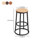 Modern Style Wood Bar Stool with Metal Footrest Round Bar Stool Clearhalo 'Bar Furniture' 'Bar Stools' 'bar_stools' 'furn' 'furn_bar_stools' 'furniture_bar_stools' 'Kitchen & Dining Furniture' 'kitchen&dining_furn' 'kitchen' 'kitchen_furn' Furniture' 1200x1200_40ebc01f-5863-49b6-921a-8d19c7fc1c11
