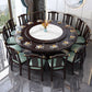 Solid Wood Pedestal Dining Table Tradition Turntable Kitchen Table