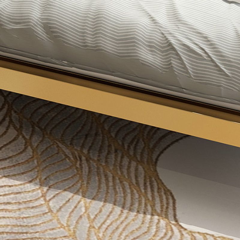 84,65 inch breed eigentijdse latbed metalen bed met hoofdeinde