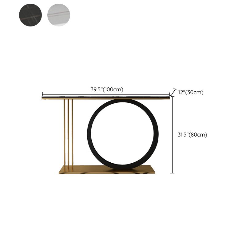 Tavolo console glam rettangolare tavolo console di finitura antica in marmo