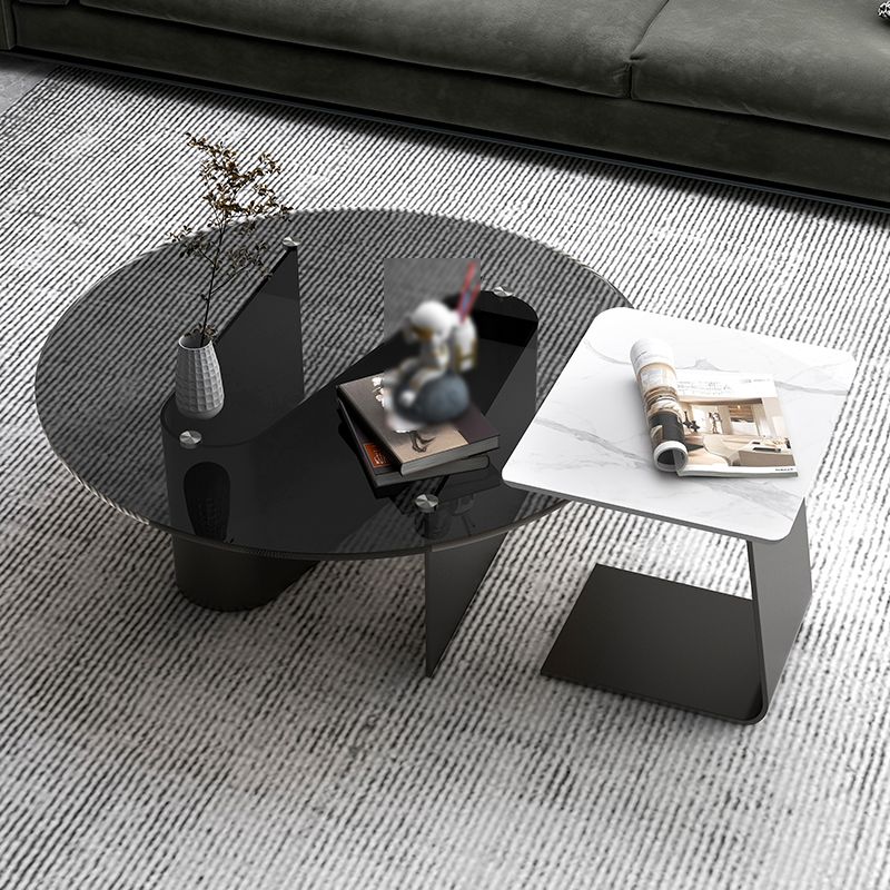 Tavoli da cocktail in vetro rotondo in vetro