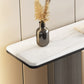 Console di pietra bianca Tavola 1 scaffale 31,5 "tavolo di accento alto per sala