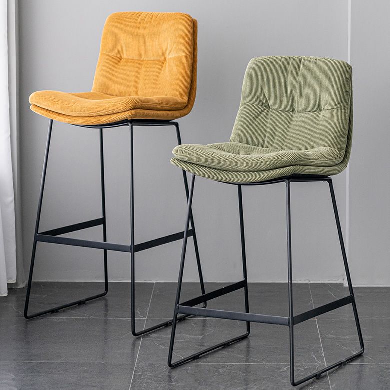 Scandinavian Armless Beauty Salon Stool Matte Finish Upholstered Bar Stools Clearhalo 'Bar Furniture' 'Bar Stools' 'bar_stools' 'furn' 'furn_bar_stools' 'Furniture' 'furniture_bar_stools' 'Kitchen & Dining Furniture' 1200x1200_40efec6e-31e2-4272-b659-ae5db04ef254