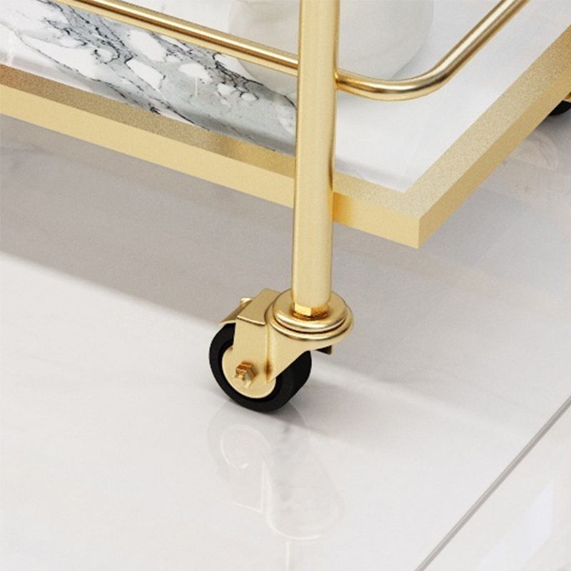 33.86" High Modern Style Prep Table Rolling Metal Prep Table for Home