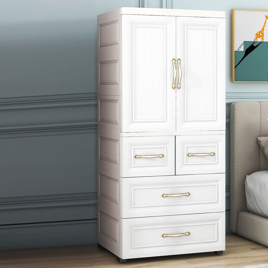 Moderne Stil Plastikgarderobe Tuchstange enthalten Kleiderschrankschrank