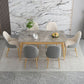 Traditional Luxury Rectangle Dining Table Stone Dinner Table with 4-foot Clearhalo 'Dining Tables & Seating' 'Dining Tables' 'dining_table' 'furn' 'furn_dining_table' 'Furniture' 'furniture_dining_table' 'Kitchen & Dining Furniture' 'kitchen' 'kitchen_dining_table' 1200x1200_40f2a7e2-4a61-46ca-a548-3d3b95bf5091