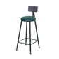 Modern Backrest Counter Stool Iron Milk Tea Shop Bar Stool with Cushion and Pedal Clearhalo 'Bar Furniture' 'Bar Stools' 'bar_stools' 'furn' 'furn_bar_stools' 'Furniture' 'furniture_bar_stools' 'Kitchen & Dining Furniture' 1200x1200_40f3928f-2864-424f-b41e-6dbbc1b26c8f