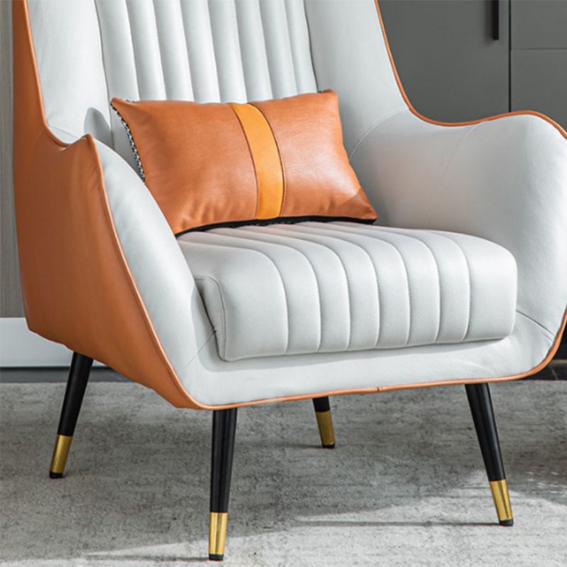 Contemporary Bonded Leather Arms Included Basic Four Leg Accent Armchair Clearhalo 'Accent Chairs' 'accent_chairs' 'Chairs & Seating' 'furn' 'furn_accent_chairs' 'Furniture' 'Living Room Furniture' 1200x1200_40f3ef56-8ede-4210-a1e2-8c56a1ba4a54