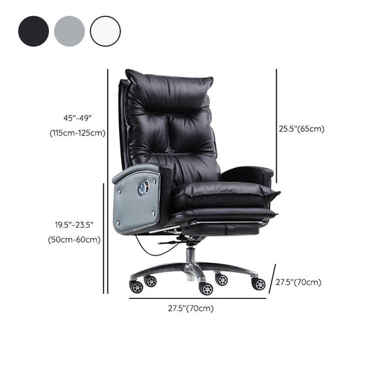 Contemporary Desk Chair Leather Executive Chair High-Back Chair with Wheels Clearhalo 'furn' 'furn_office_chair' 'Furniture' 'Office Chairs' 'Office Furniture' 'office_chair' 1200x1200_40f42853-47c3-4195-9b98-fddb94ed61e4