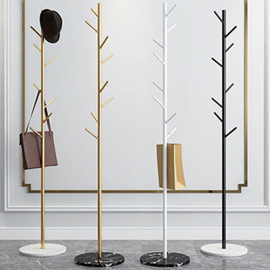 Glam metallo metallico rastrellino senza piedi con ganci per cappotto