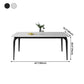 Rectangle Shape Industrial Dining Table Fixed Table with Sintered Stone Clearhalo 'Dining Tables & Seating' 'Dining Tables' 'dining_table' 'furn' 'furn_dining_table' 'Furniture' 'furniture_dining_table' 'Kitchen & Dining Furniture' 'kitchen' 'kitchen_dining_table' 1200x1200_40f546fd-4624-4871-8fac-6d581ee9b31a