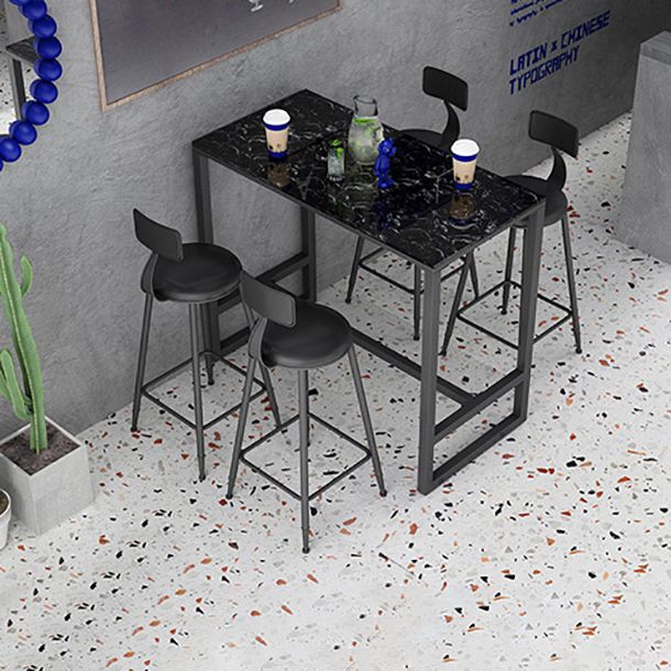 Stone Bar Dining Table Contemporary Bar Table with Trestle Base Clearhalo 'Bar Furniture' 'Bar Tables' 'bar_tables' 'furn' 'furn_bar_tables' 'Furniture' 'furniture_bar_tables' 'Kitchen & Dining Furniture' 1200x1200_40f63ab2-9ec0-4257-bf53-b3844137d7f7