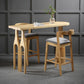 Solid Wood Counter Table with Specialty Table Top Legs Table - 41.3" H Clearhalo 'Bar Furniture' 'Bar Tables' 'bar_tables' 'furn' 'furn_bar_tables' 'Furniture' 'furniture_bar_tables' 'Kitchen & Dining Furniture' 1200x1200_40f68795-7ab8-4e36-bcaa-230cfdf90065