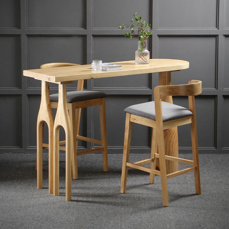 Solid Wood Counter Table with Specialty Table Top Legs Table - 41.3" H Clearhalo 'Bar Furniture' 'Bar Tables' 'bar_tables' 'furn' 'furn_bar_tables' 'Furniture' 'furniture_bar_tables' 'Kitchen & Dining Furniture' 1200x1200_40f68795-7ab8-4e36-bcaa-230cfdf90065