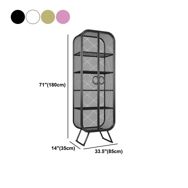 Scandinavian Vertical Standard Bookcase Iron Bookcase with Door Clearhalo 'Bookcases' 'furn' 'furn_bookcases' 'Furniture' 'furniture_bookcases' 'Office Furniture' 1200x1200_40f69550-e457-44aa-93b0-46525d163cdc